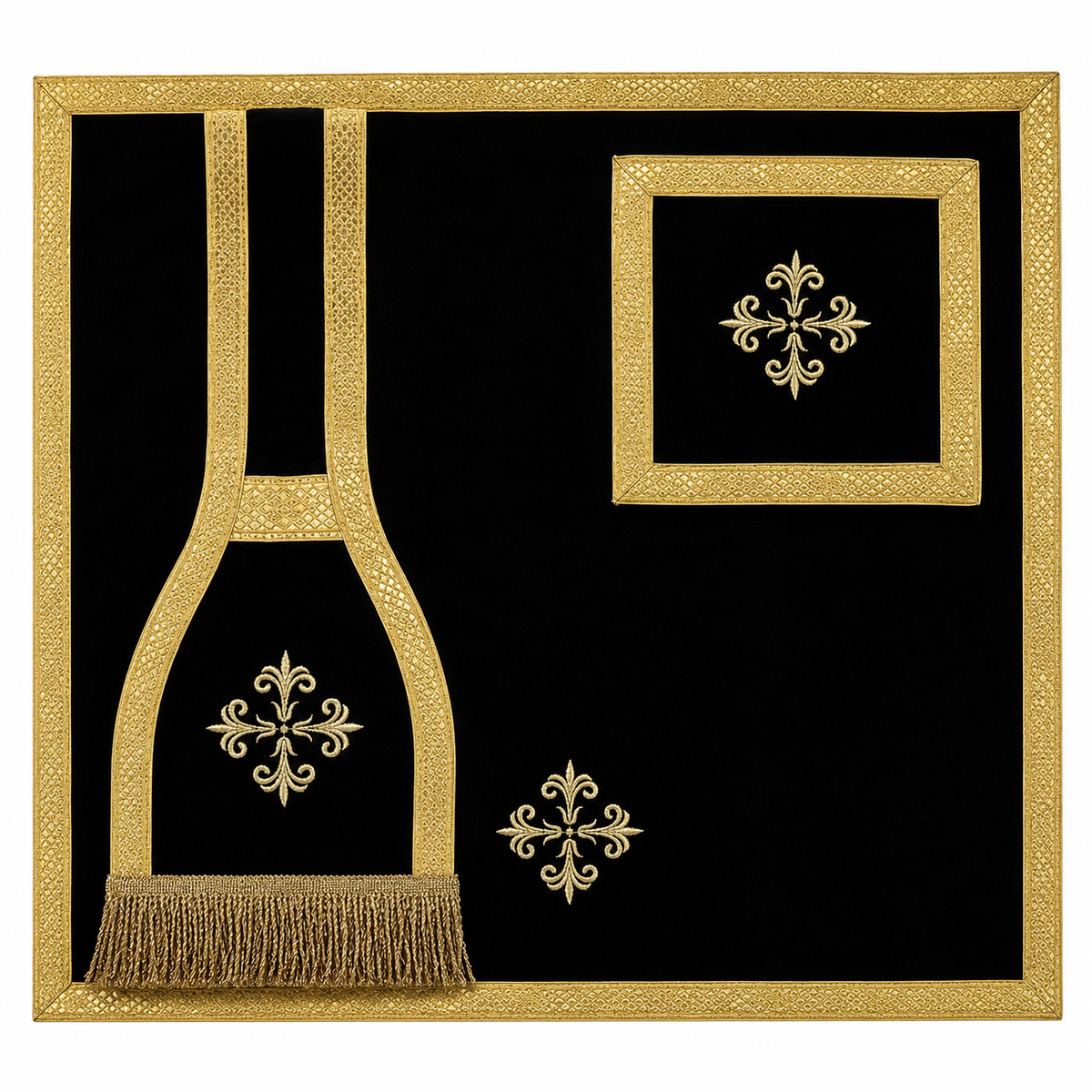 Roman Chasuble Black