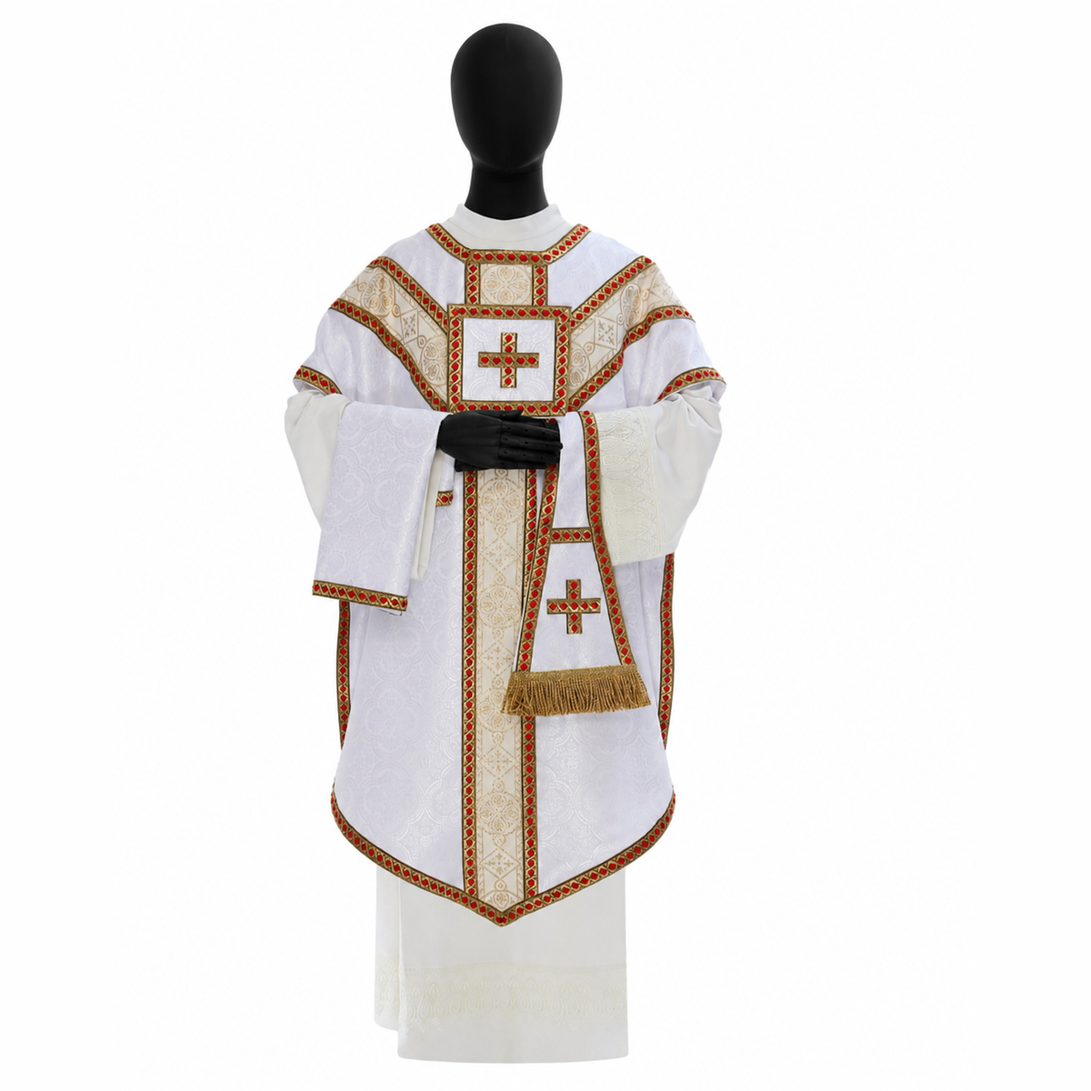 Pugin Style Chasuble White