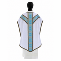 Pugin-style chasuble, white and blue