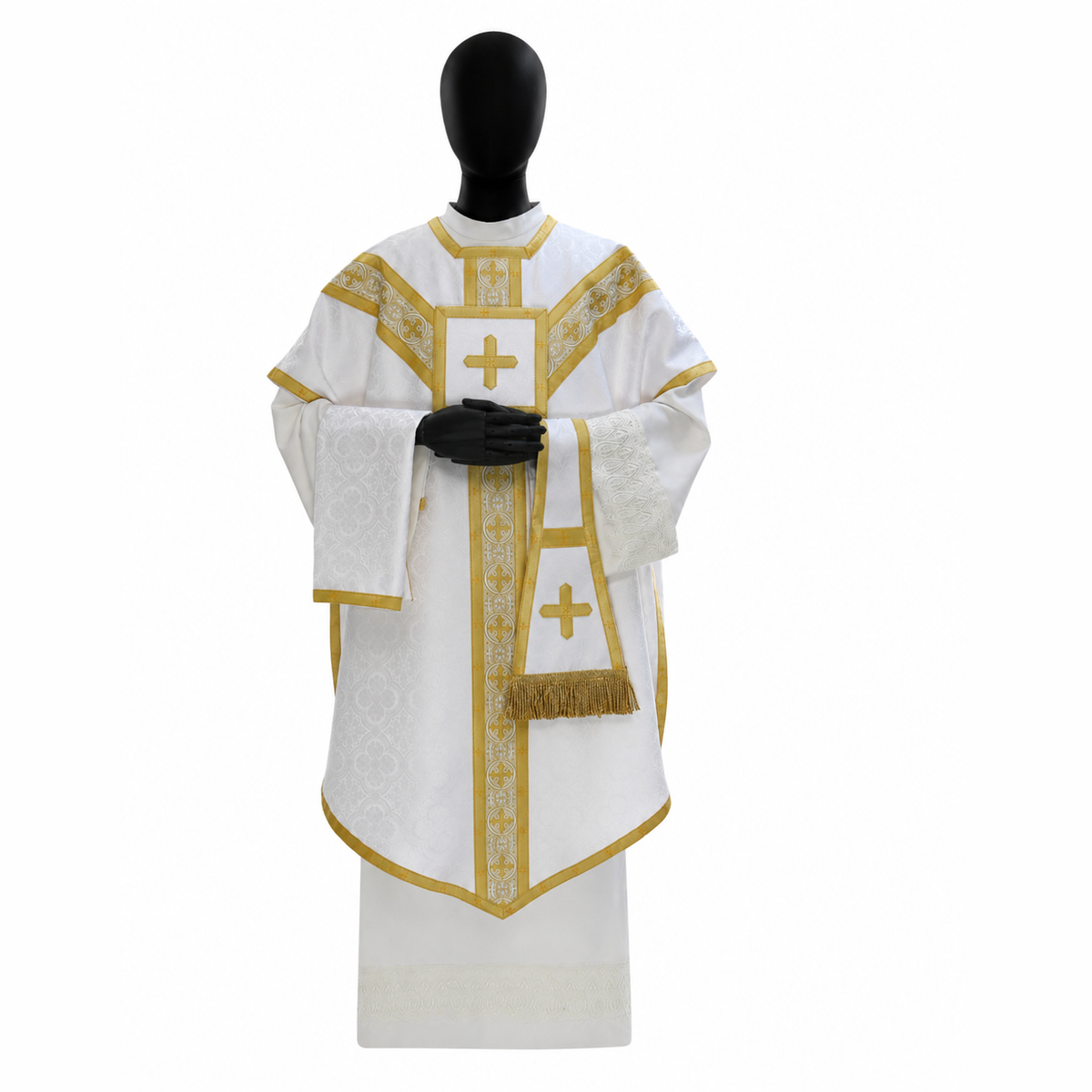 Pugin Style Chasuble White