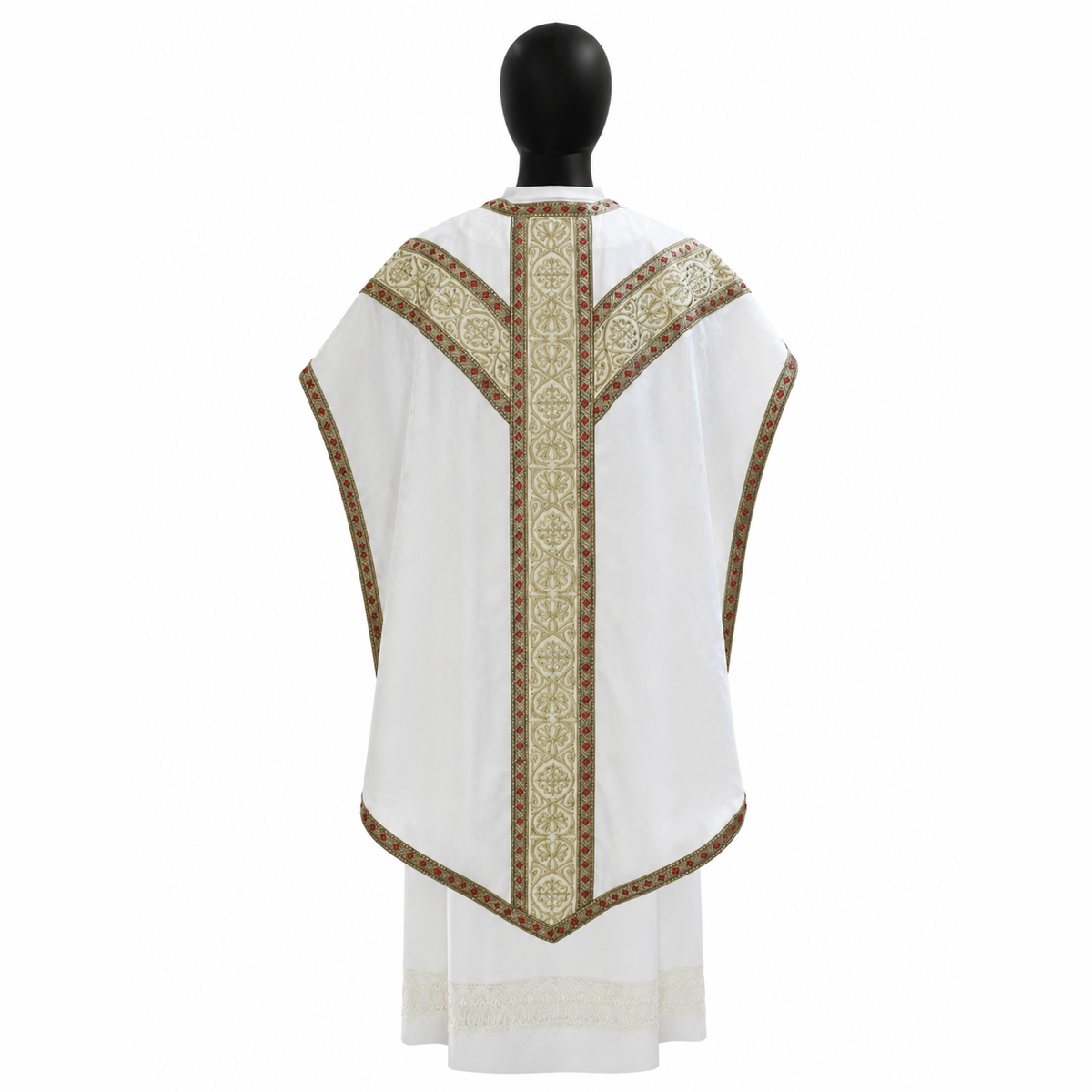 Pugin Style Chasuble White