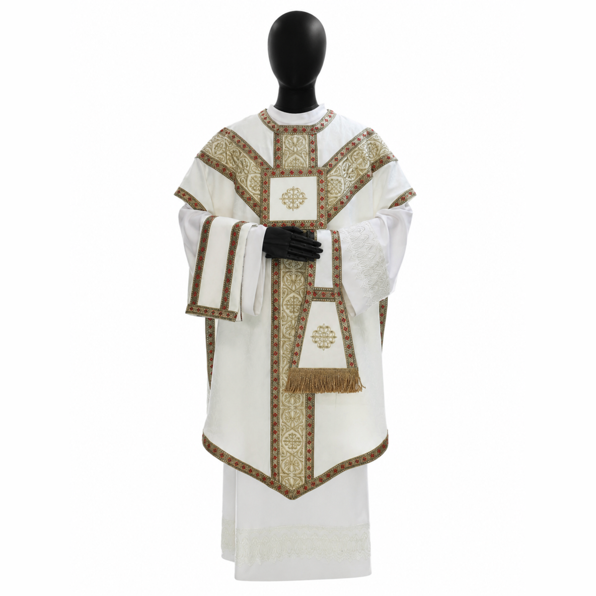 Pugin Style Chasuble White