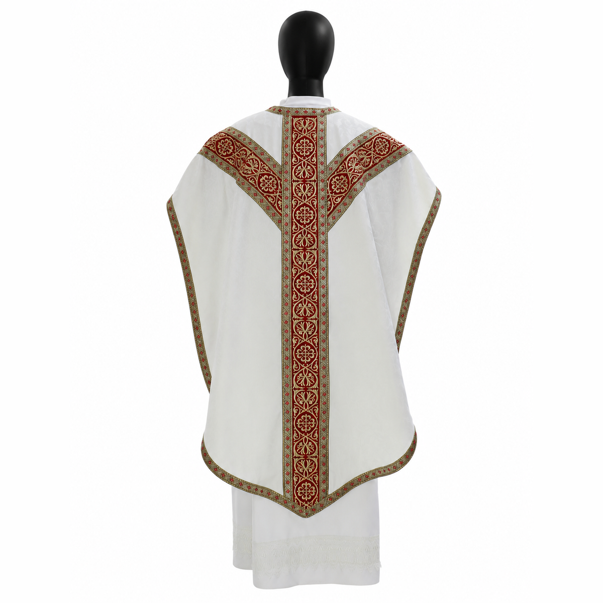 Pugin Style Chasuble White