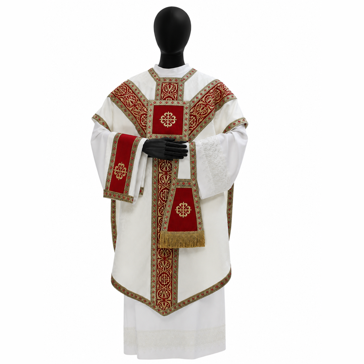 Pugin Style Chasuble White