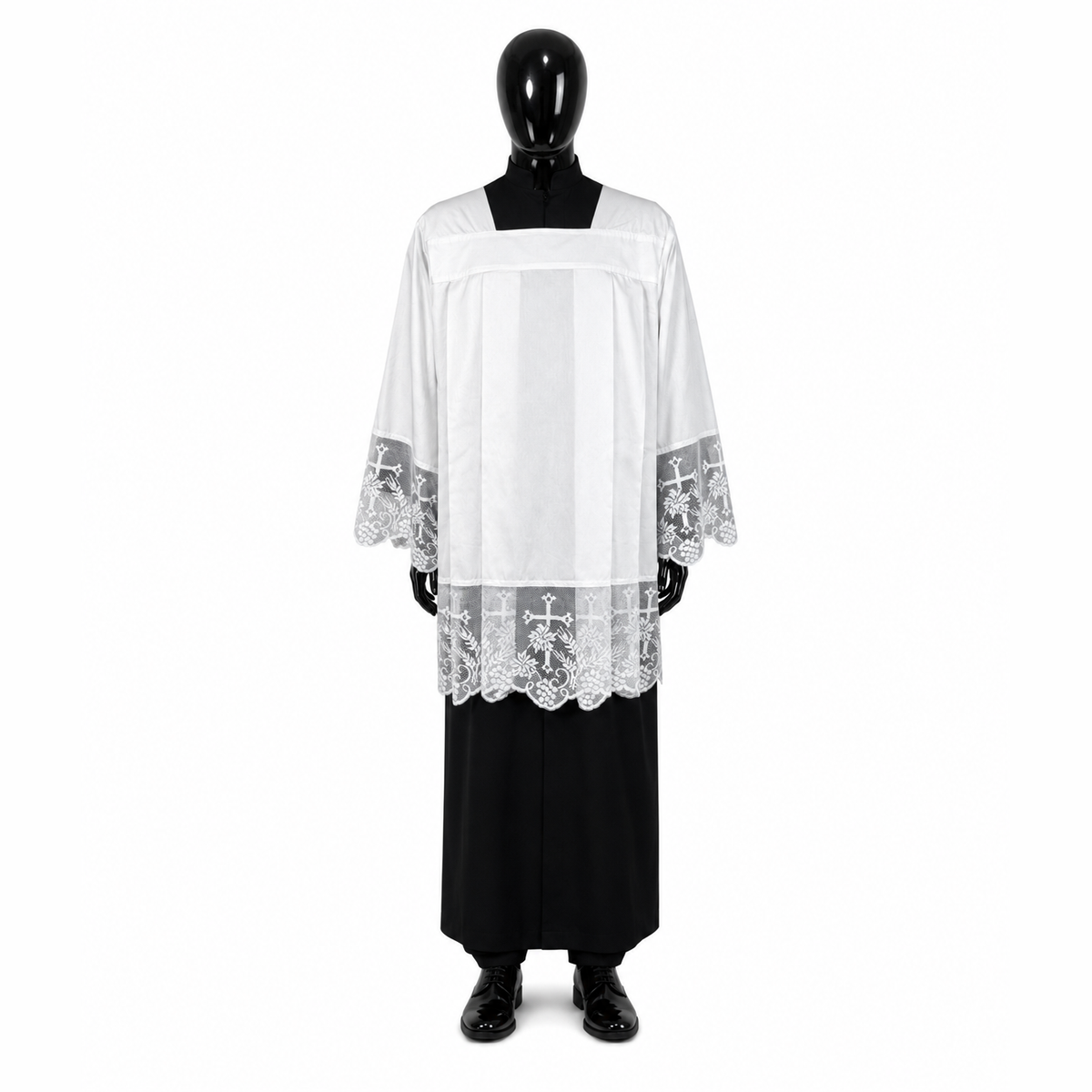 Cotton surplice with pleats KM01-020