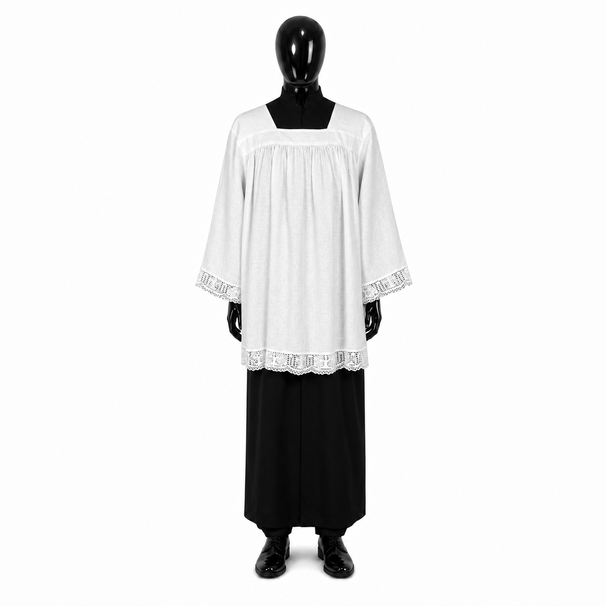 Linen surplice with lace KM01-022