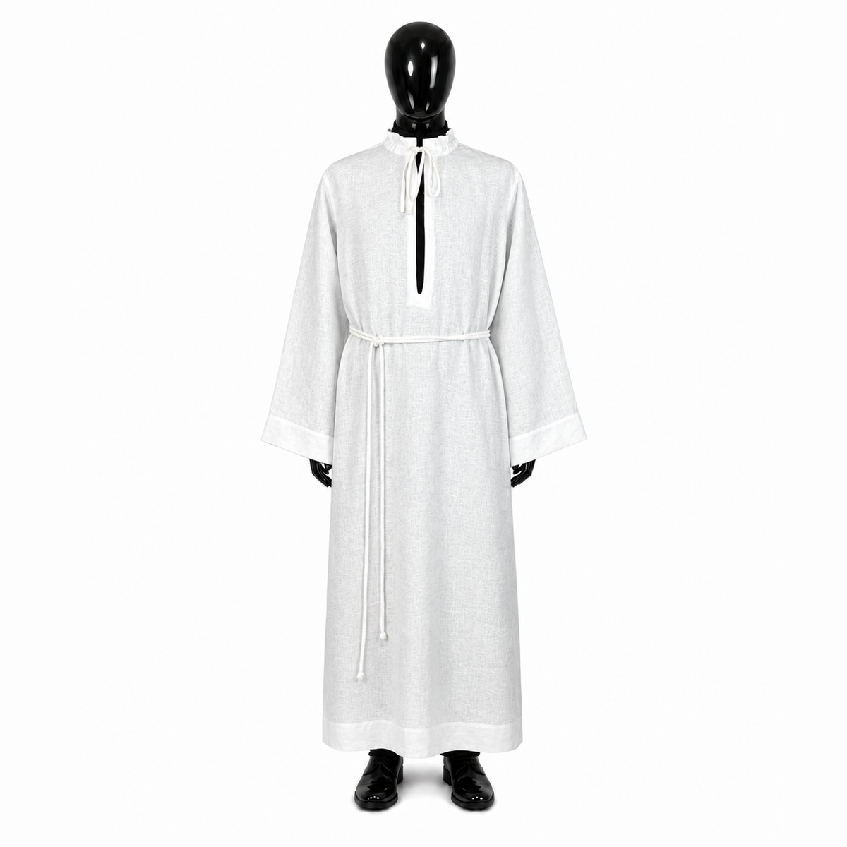 Linen alb with ties ALB01-023
