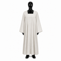 Smooth Roman linen alb with pleats ALB01-021