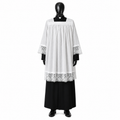 Cotton surplice with lace KMR01-026