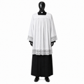 Linen surplice with lace KMR01-028