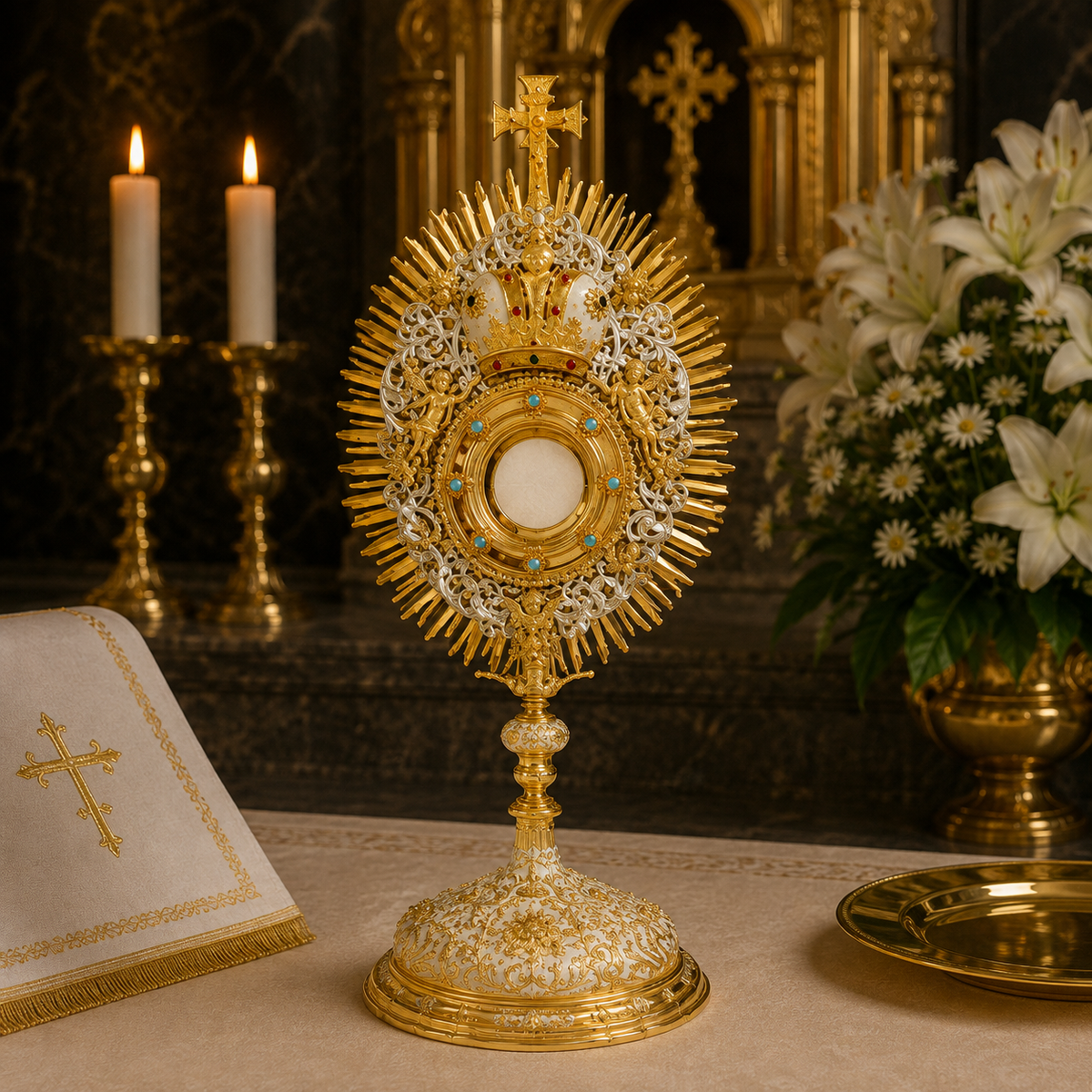 Monstrancja Królewska „Regina Caeli” – 61 cm SCM-001