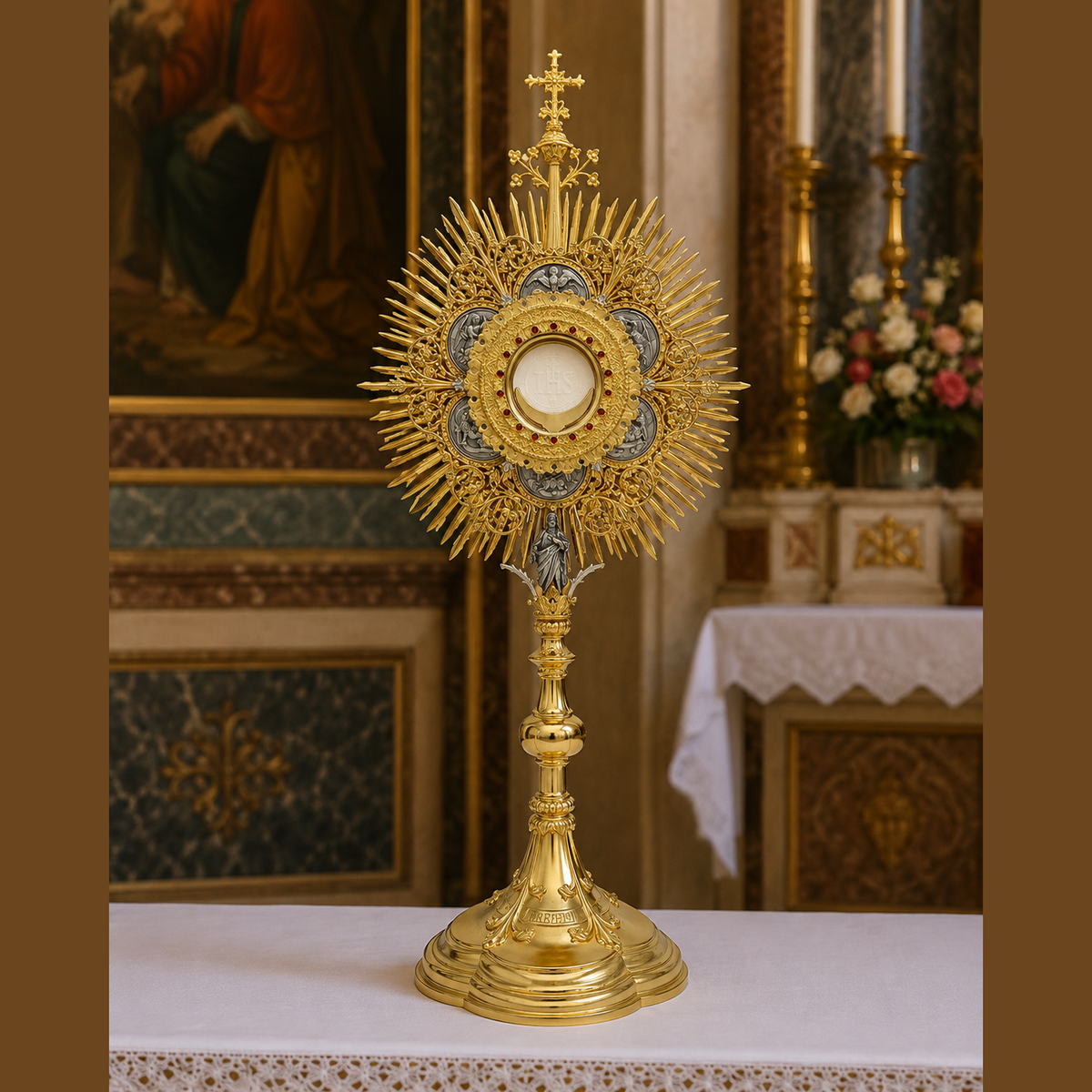 Monstrancja Królewska „Lux Eucharistica” – 70 cm - SCM-002