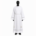 Alb with stand-up collar and cotton inserts ALB01-017
