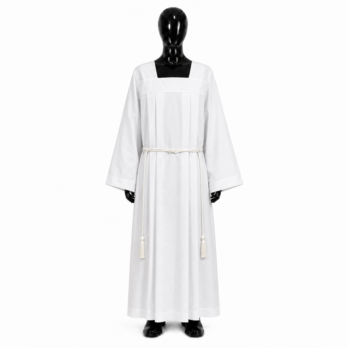 Roman alb with smooth pleats ALB01-011