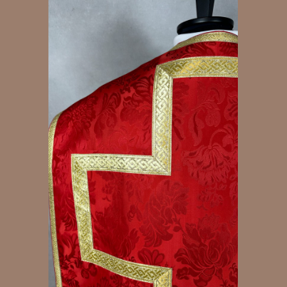 Roman Chasuble with Cross Red
