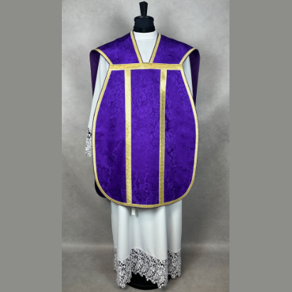 Roman Chasuble with cross Purple