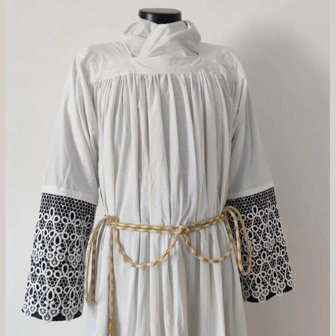 Set: Cotton alb + Humeral veil ALB01-024