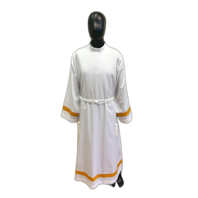 Alb decorated with gold trim ALB01-006