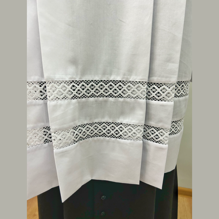 Surplice with two narrow cotton inserts KM01-008