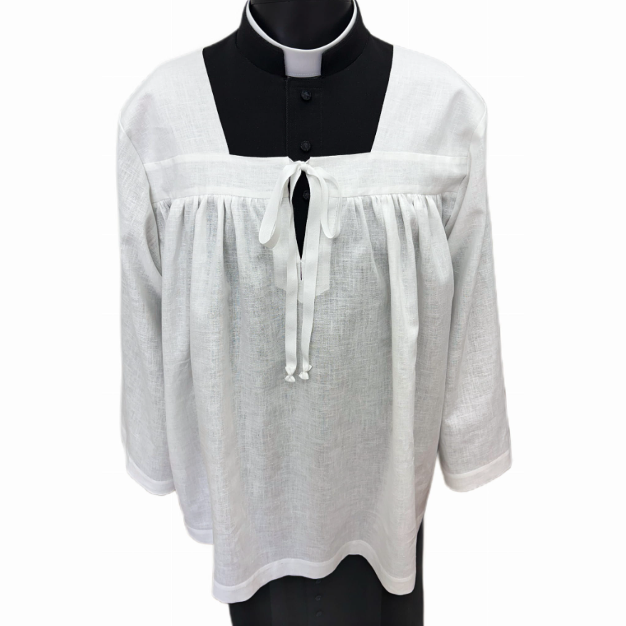 Linen surplice with ties KM01-016