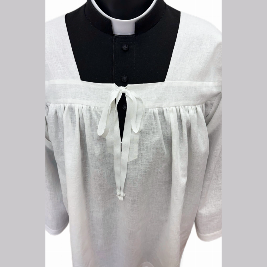 Linen surplice with ties KM01-016
