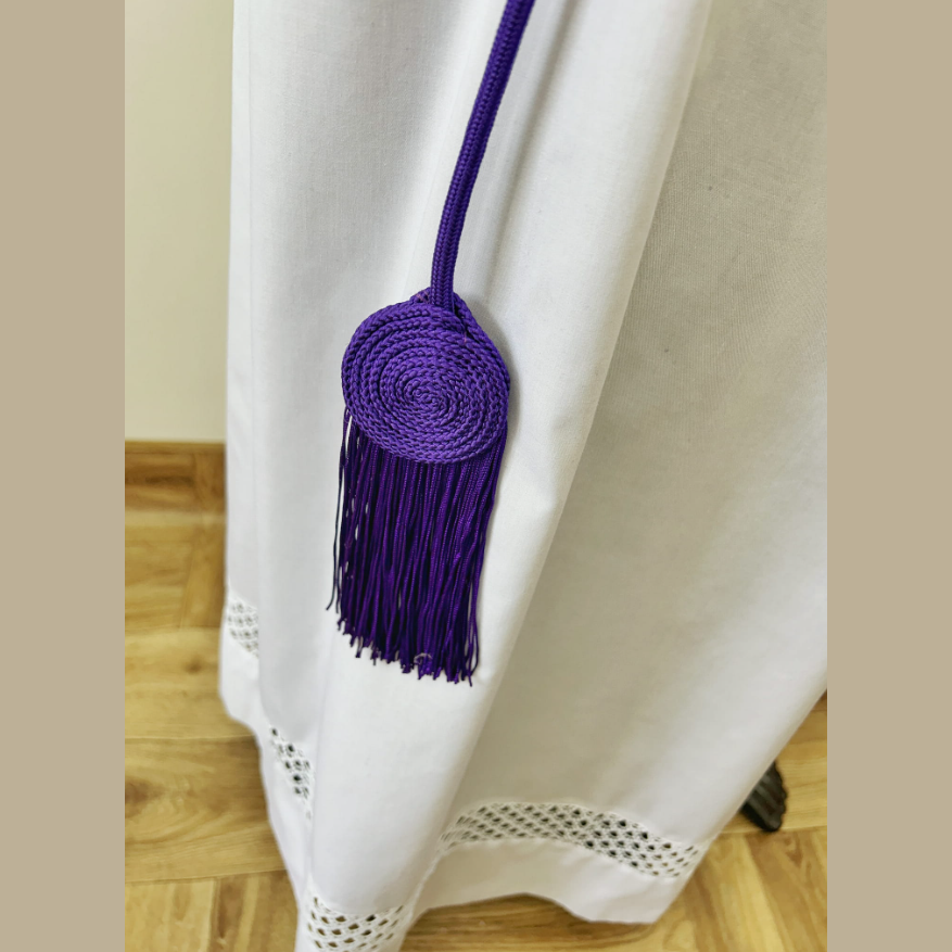 Purple cincture with a round finish. CG01-011