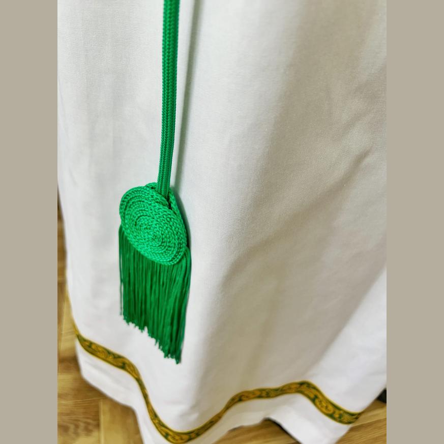Green cincture with round finish CG01-015