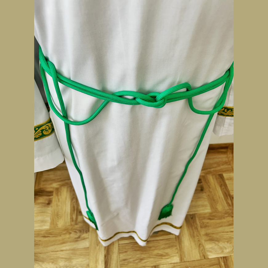 Green cincture with round finish CG01-015