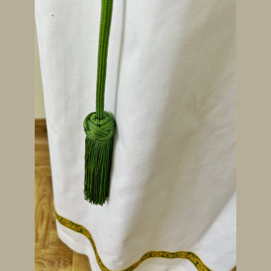 Green cincture with round finish CG01-016