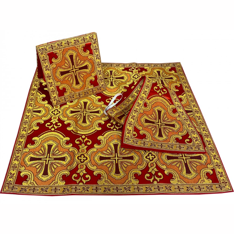 Roman Chasuble "Crucifixion" Red