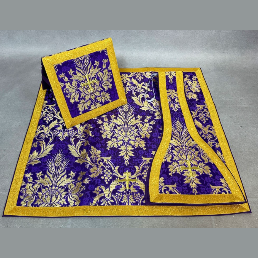 Roman Chasuble with Cross Purple