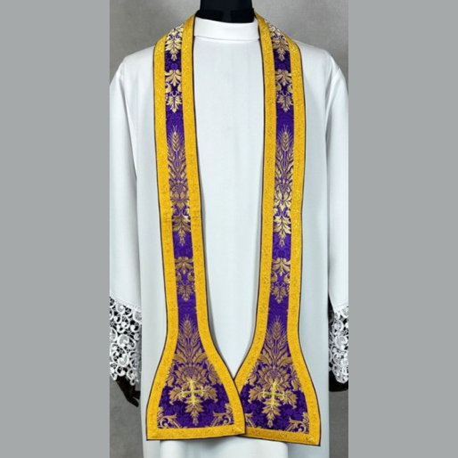 Roman Chasuble with Cross Purple