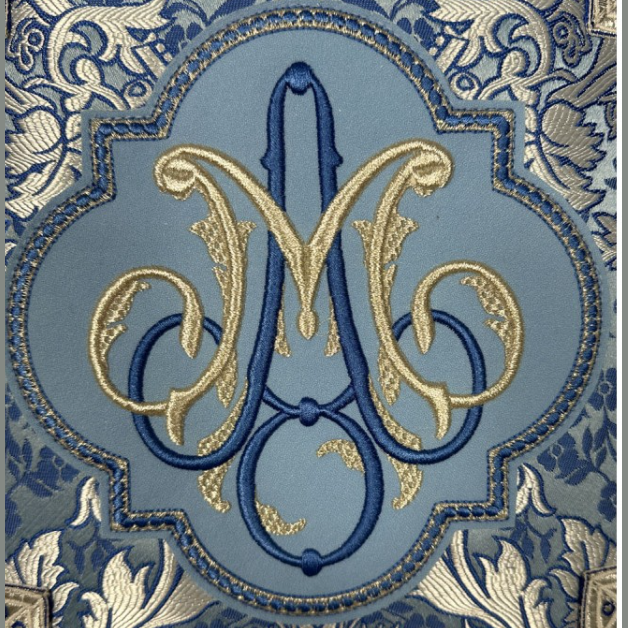 Roman chasuble with a Marian cross