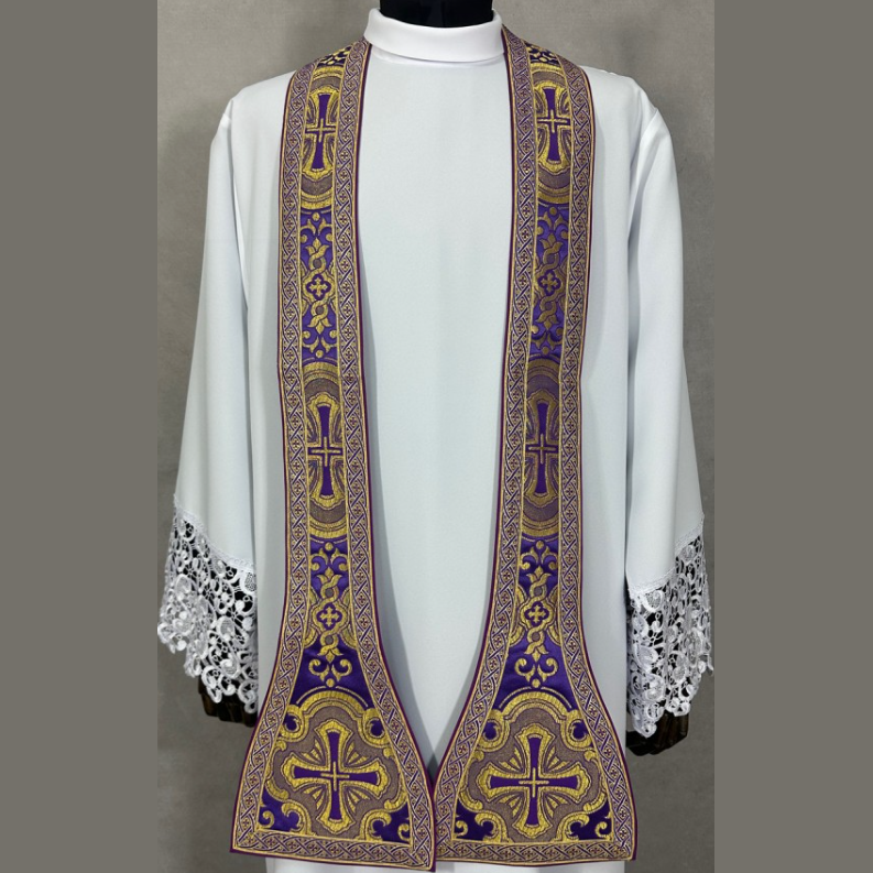 Roman chasuble with cross, Purple