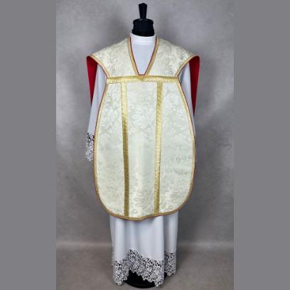 Roman chasuble with a white cross