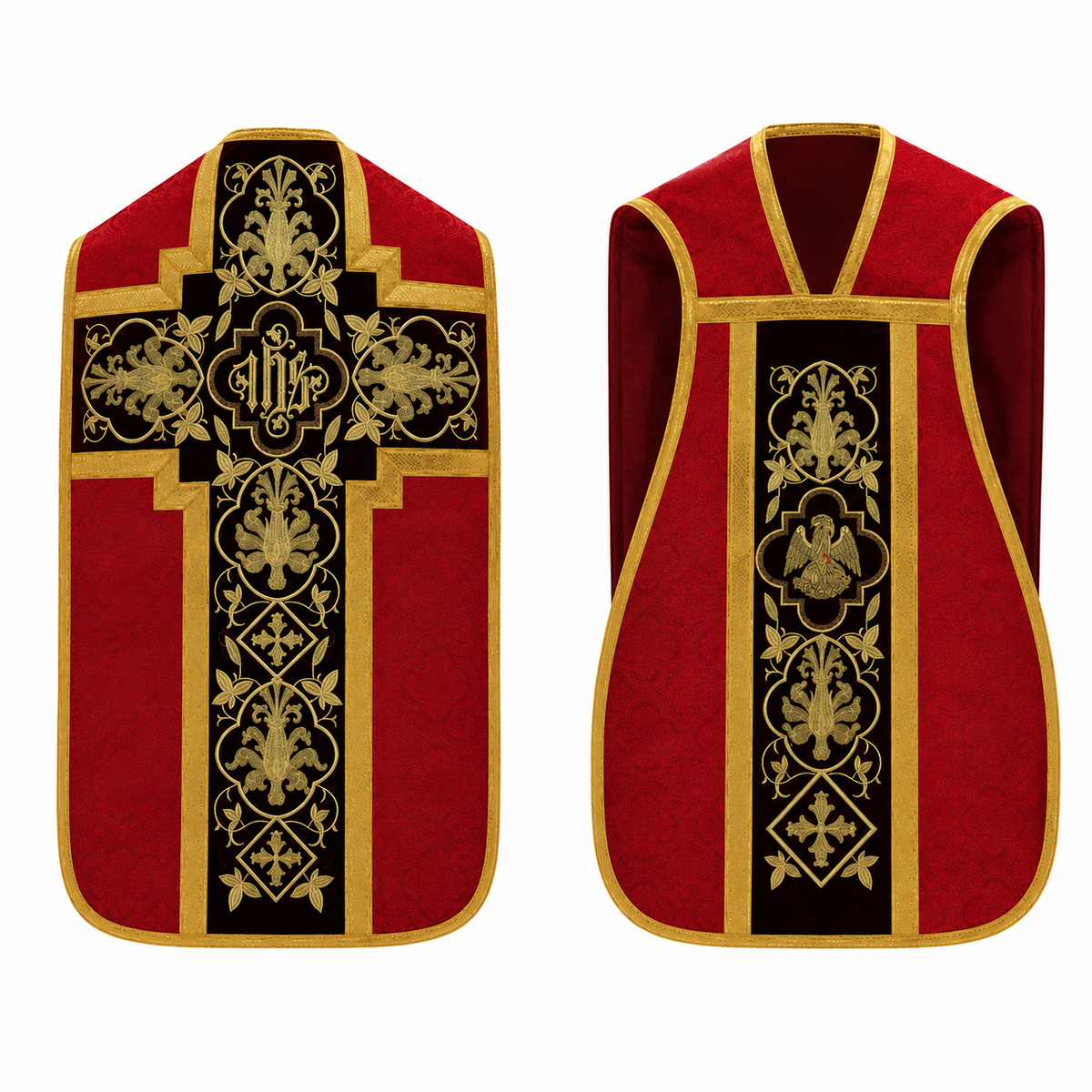 Roman chasuble with cross Red