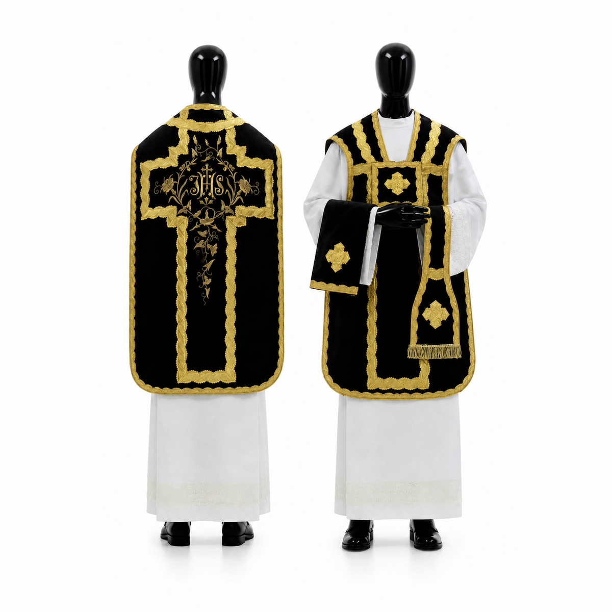 Roman Chasuble Black