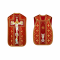 Roman Chasuble "Crucifixion" Red