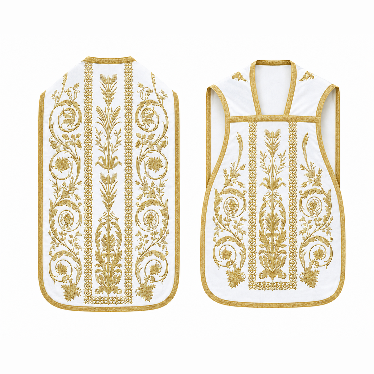 Roman Chasuble with White Embroidery