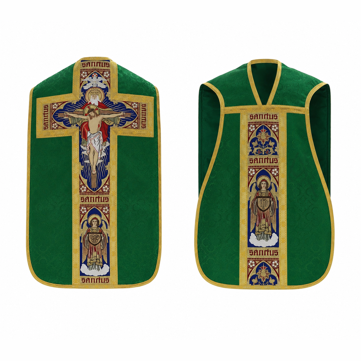 Roman Chasuble with the Most Holy Trinity Green