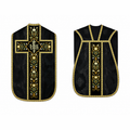 Roman Chasuble with Cross Black
