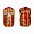Roman Chasuble "Crucifixion" Red