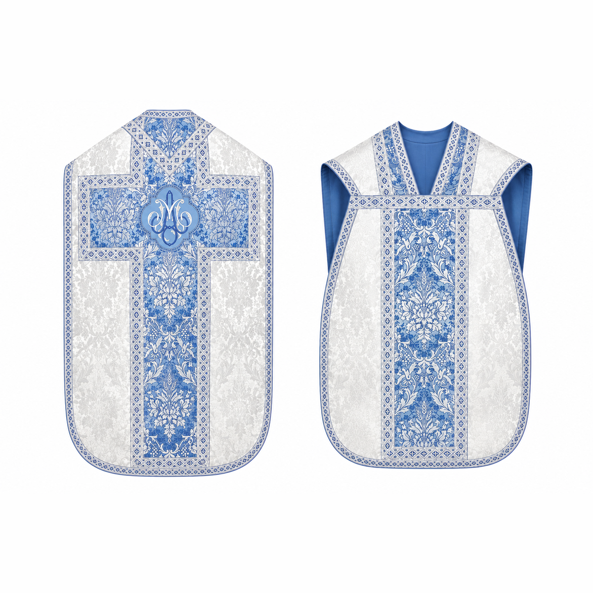 Roman chasuble with a Marian cross