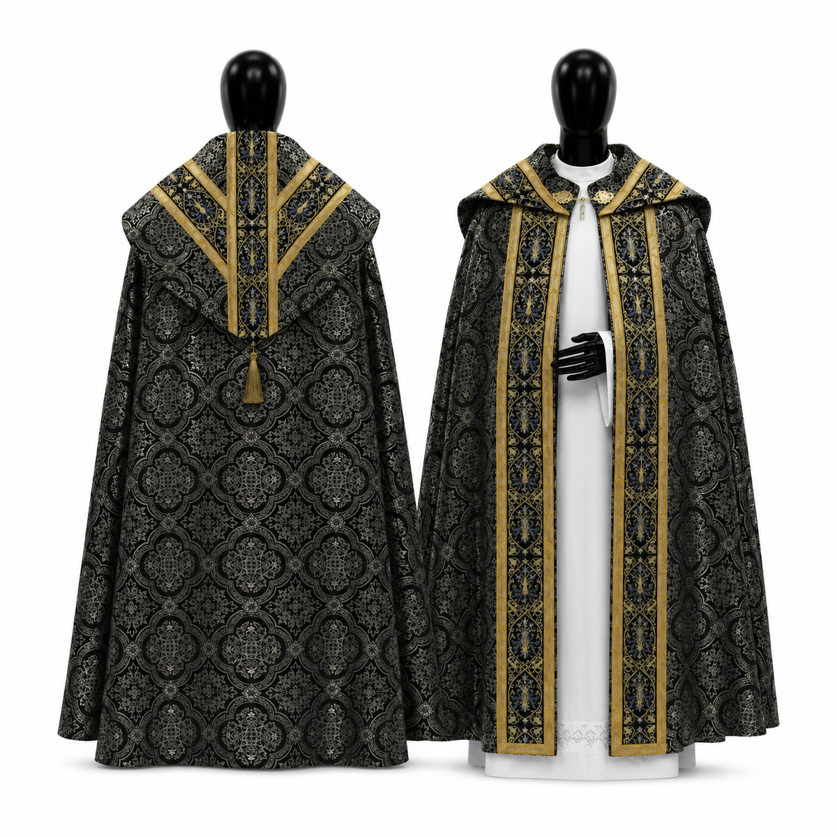 Semi-Gothic Cope Black