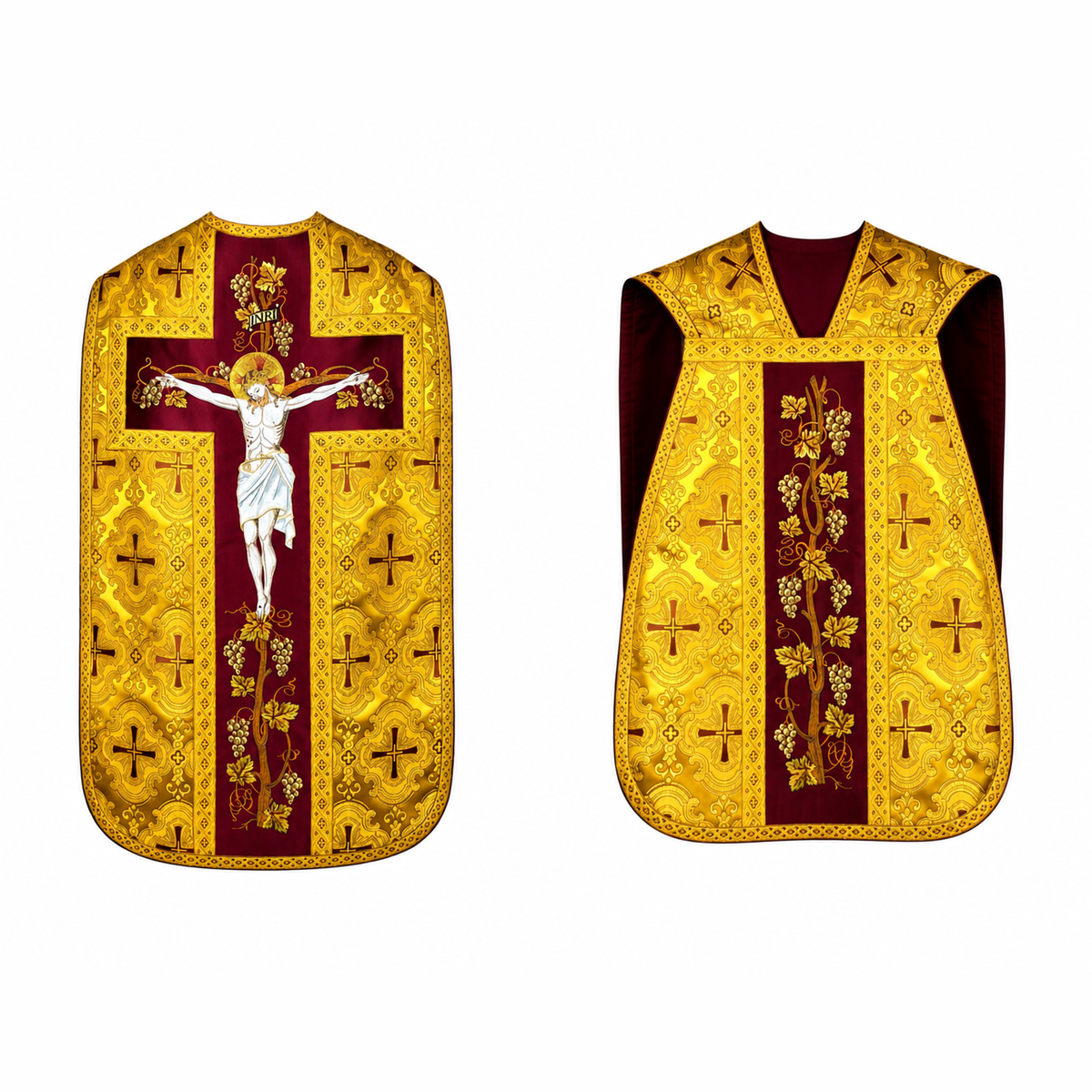 Roman Chasuble "Crucifixion" Gold