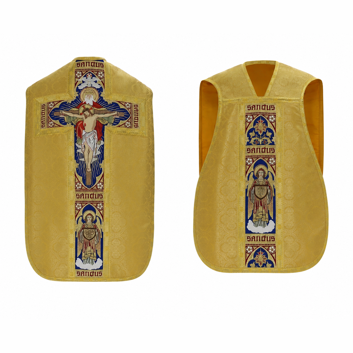 Roman chasuble with the Holy Trinity, Gold