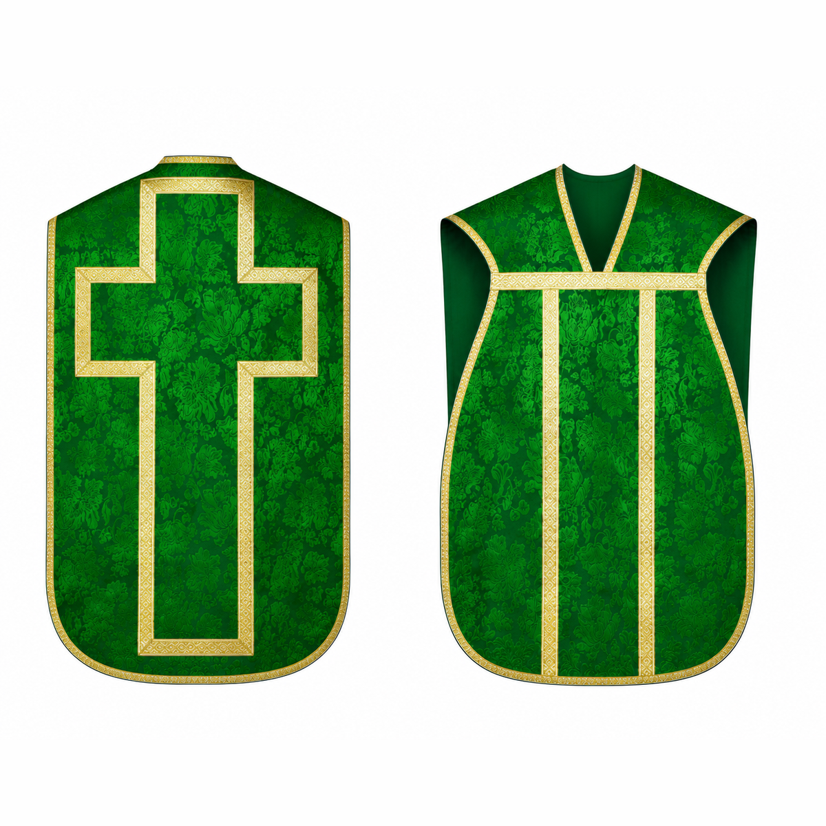 Roman chasuble with cross Green