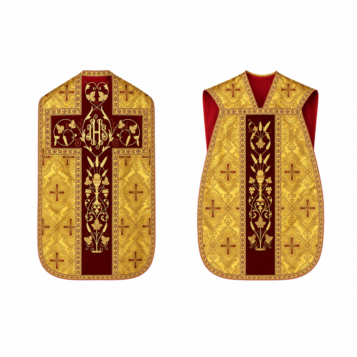 Roman chasuble, gold