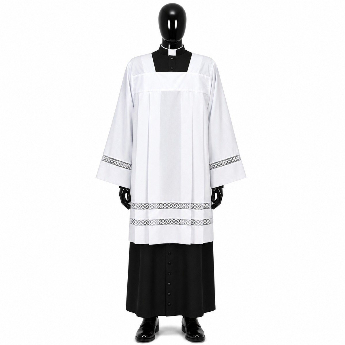 Surplice with two narrow cotton inserts KM01-008