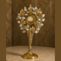Monstrancja „Róża Eucharystyczna” – 69 cm, pozłacana, ręcznie zdobiona